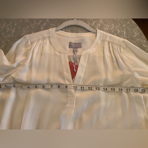 NWT Pure Collection Ivory  100% Silk blouse Size 4 - Picture 5 of 9